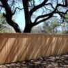Wood privacy fence for residential property