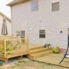 backyard wood deck and railing
