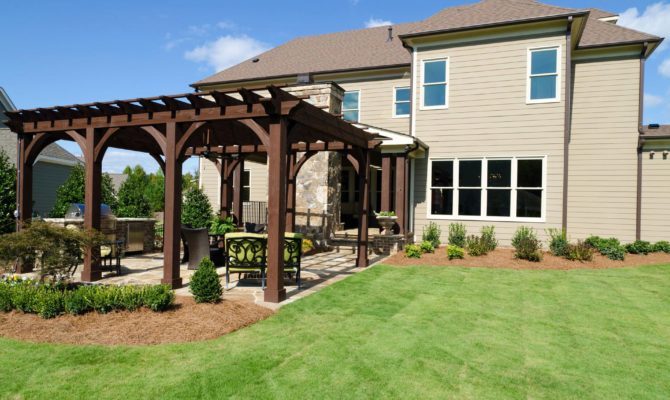 backyard wood pergola