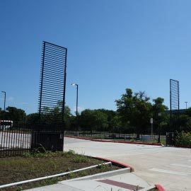 chain link fence gate for commercial property