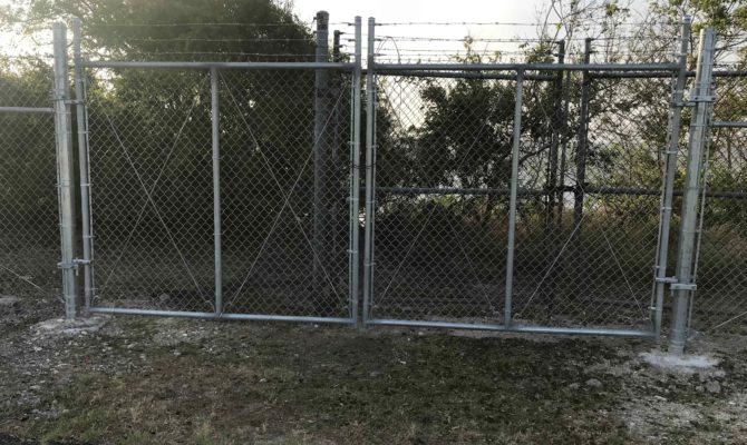 commercial chain link fence and gate