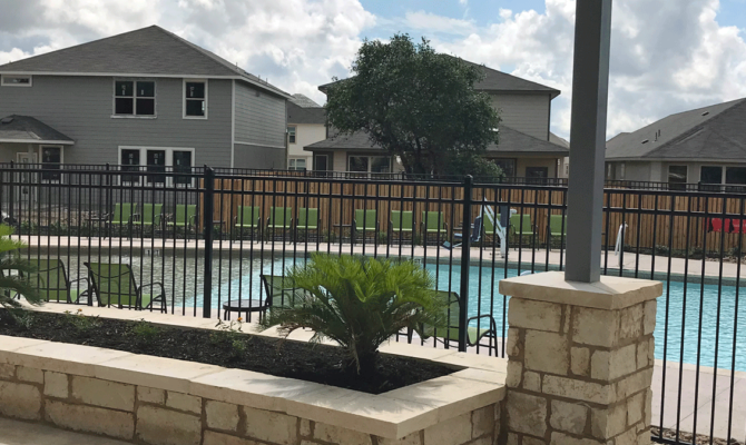 poolside iron fence san antonio