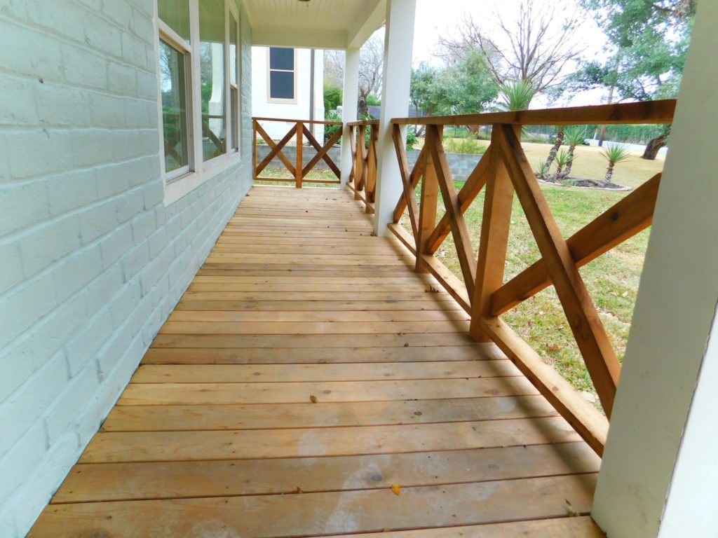 wrap around wood deck and railing