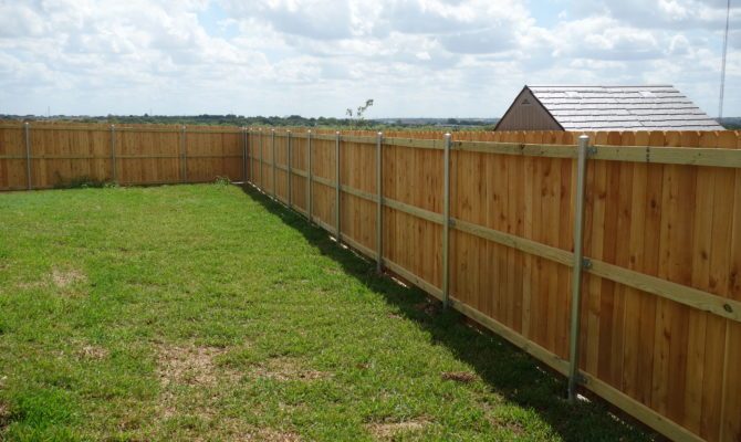 backyard wood fence