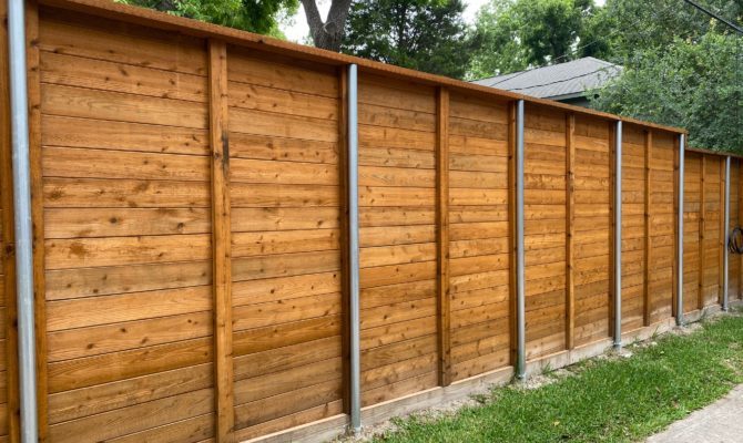 horizontal wood fence san antonio