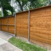 horizontal modern wood fence and sliding gate san antonio