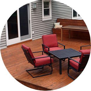 residential wood deck patio for a home