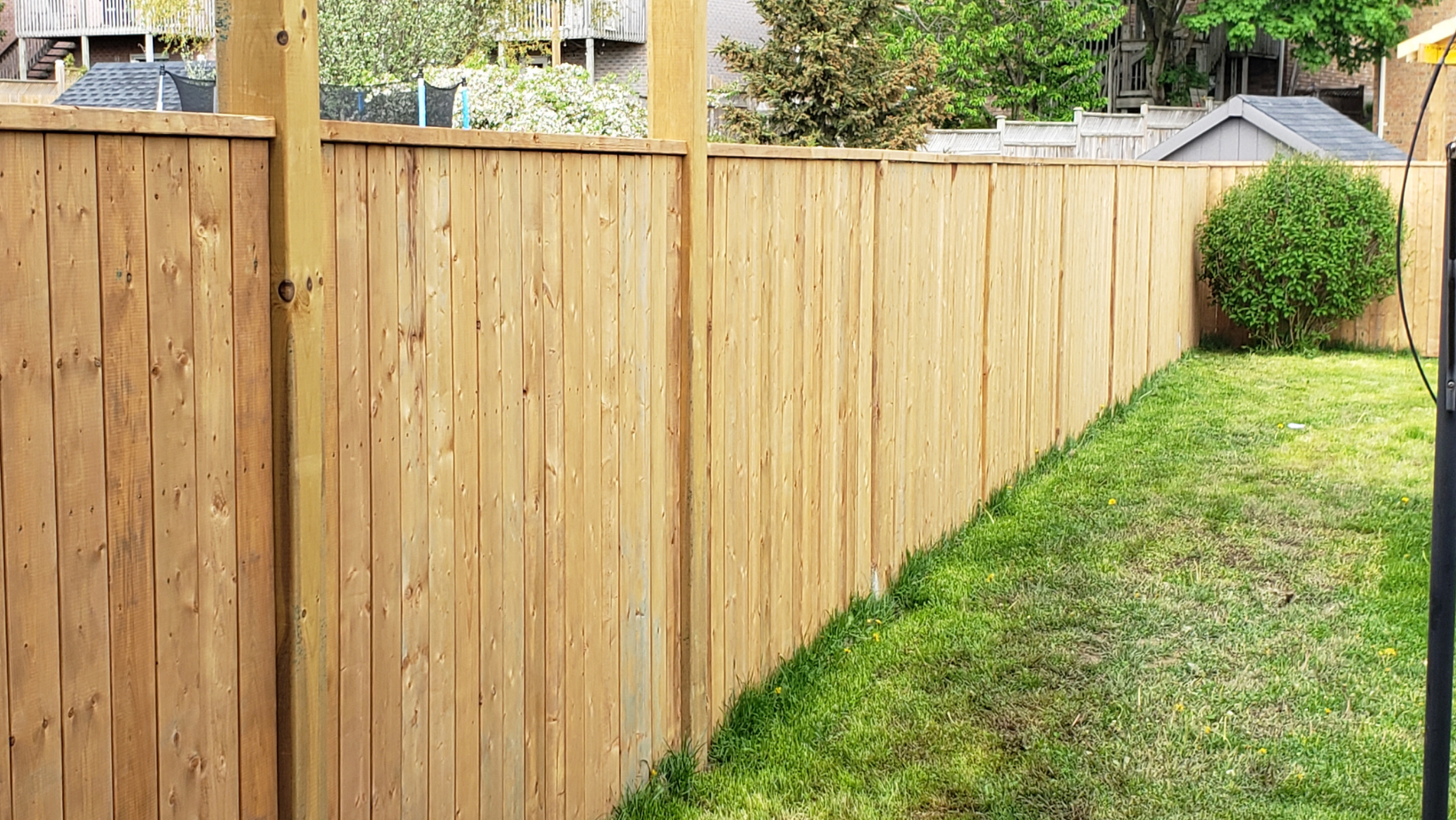 texas backyard wood fences