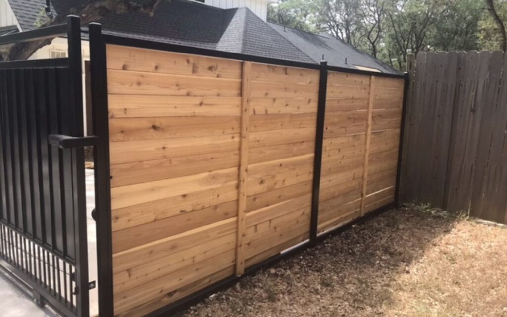 contemporary modern wood fence